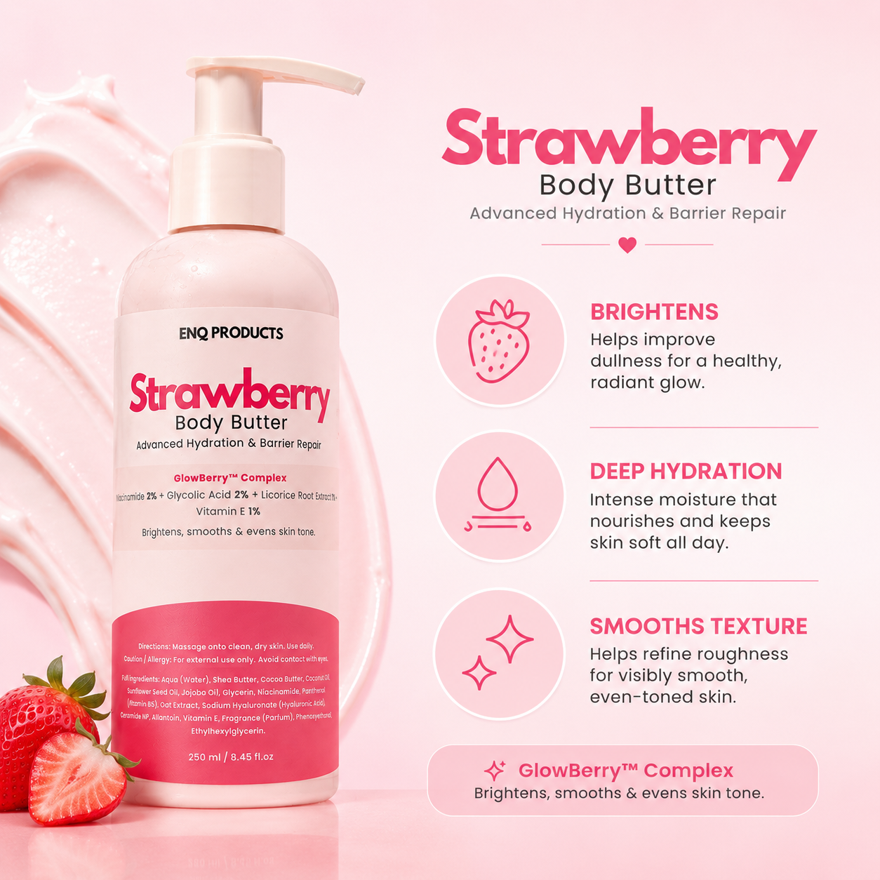Strawberry body butter- GlowBerry Complex
