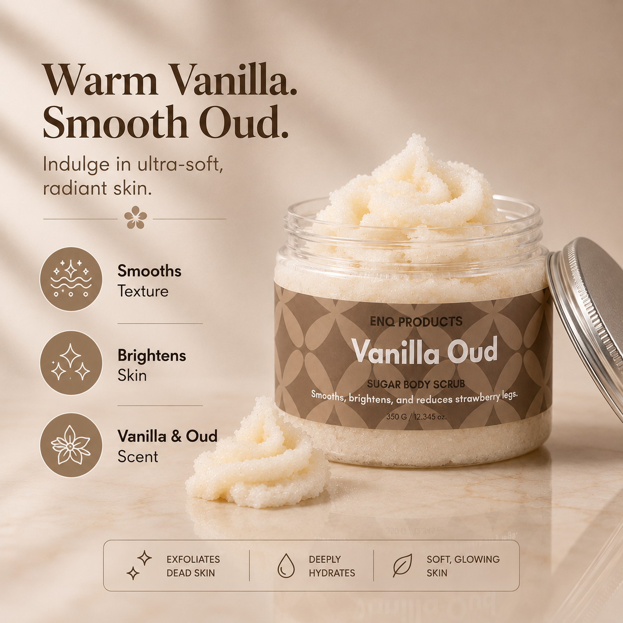 Vanilla Oud – Soft & Smooth Body Scrub